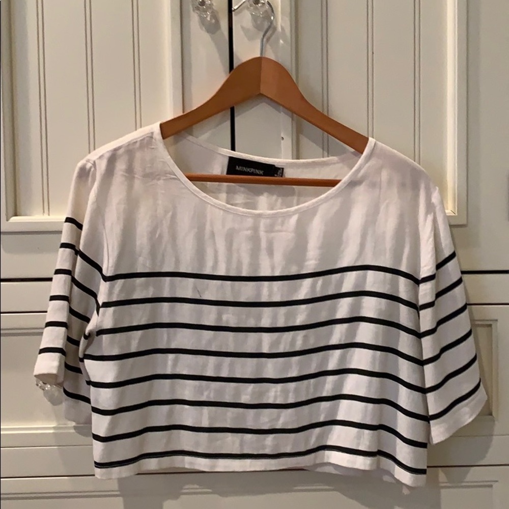 Minkpink striped crop top
